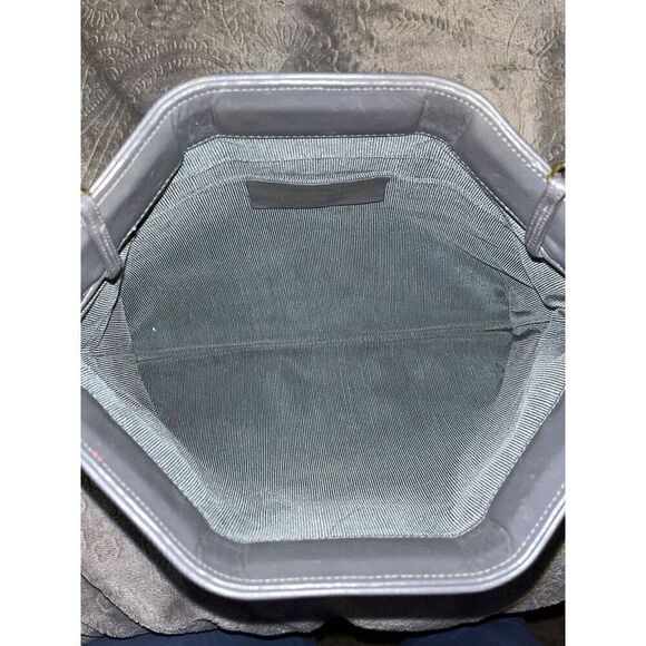 Vintage MORRIS MOSKOWITZ Leather Clutch Handbag Evening Gold Chain O Rings - Picture 7 of 9